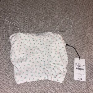 RVCA Women’s Floral Cropped Tank Top New with Tags Size XS